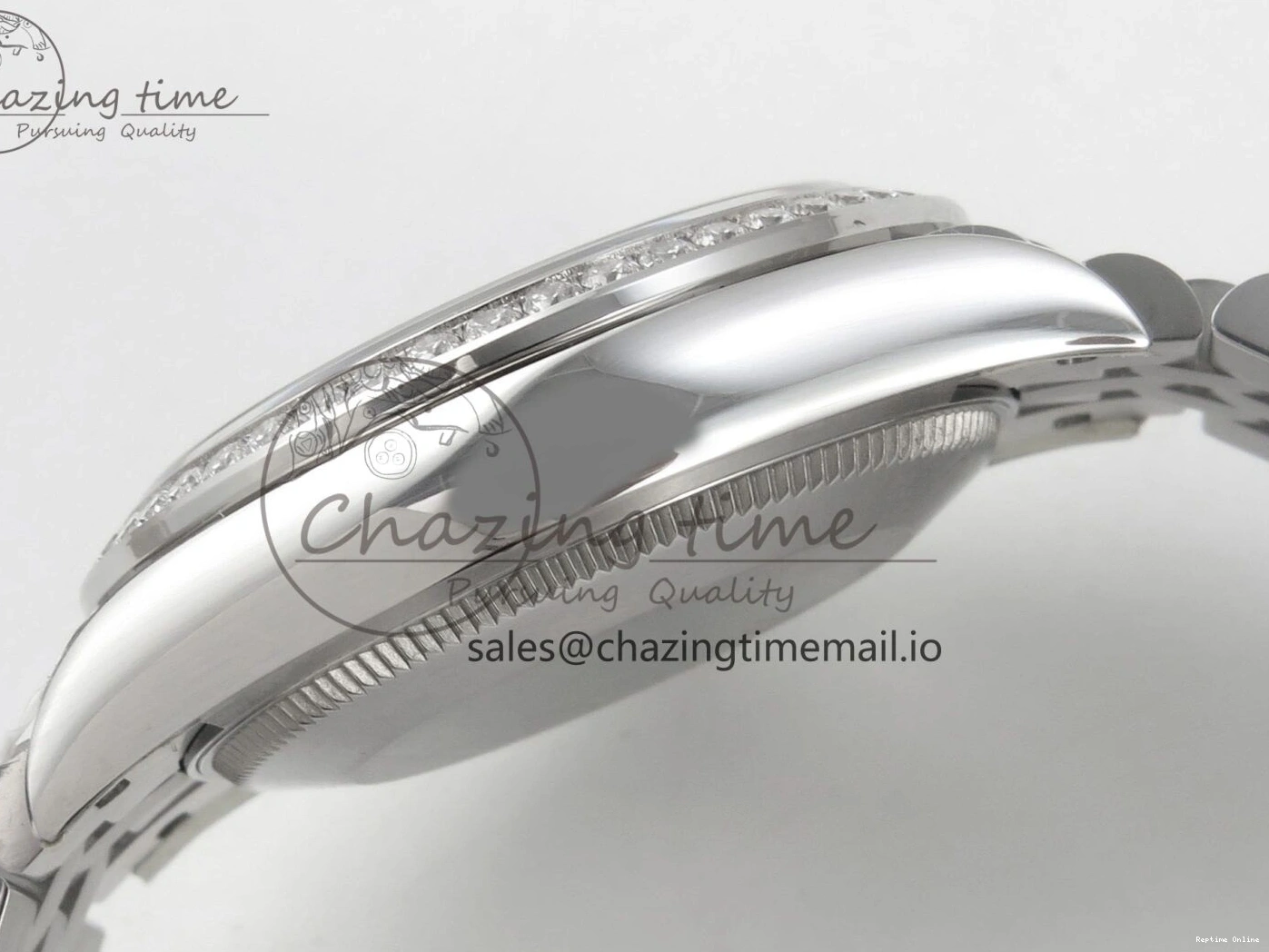 0404 Lightweight DateJust 31 278384RBR THBF 1:1 Best Edition 904L Steel Silver Diamonds Dial Diamonds Bezel on SS Oyster Bracelet HZ Cal. 22